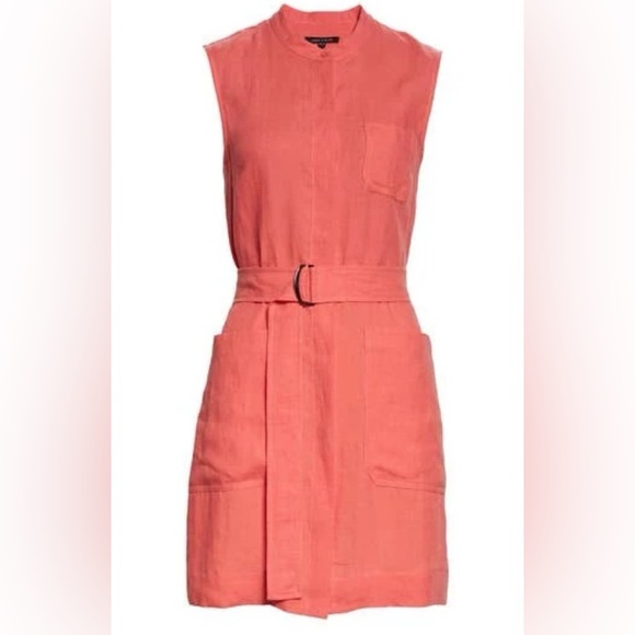 JUDITH & CHARLES Flora Workwear Shirtdress in Watermelon - Picture 2 of 11